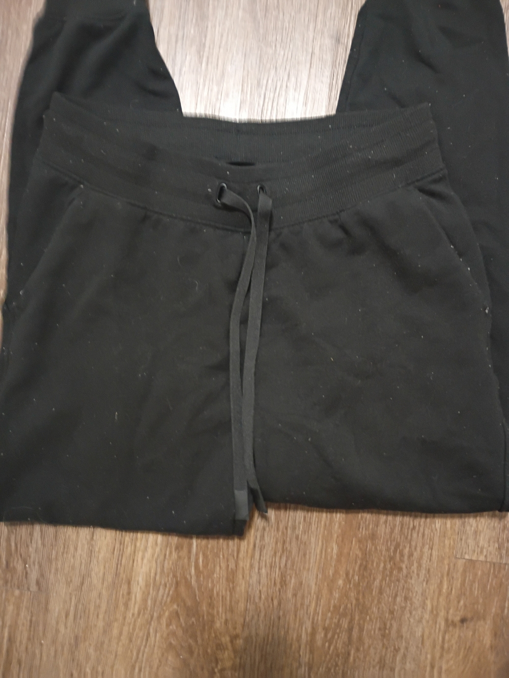 Athletic Works Black Drawstring Jogger Sweatpants - Picture 3 of 4